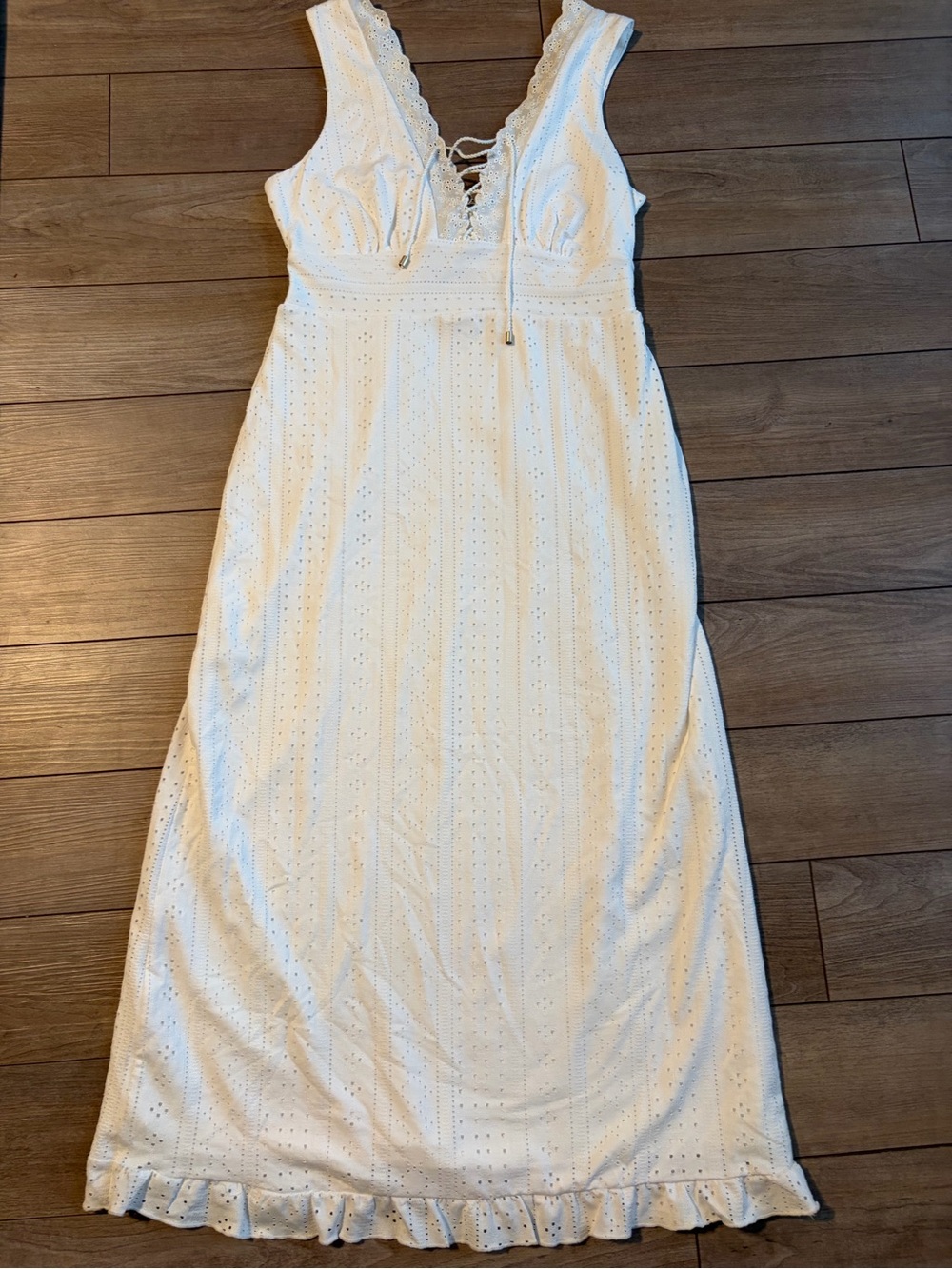Dex White Crochet Maxi Dress - Picture 2 of 8